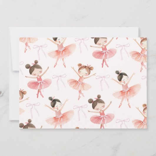 Foto Roze Ballerina Tutu 2e verjaardag Kaart (Achterkant)