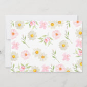 Foto Roze Bloemen Miss Onederful 1e verjaardag Kaart (Achterkant)