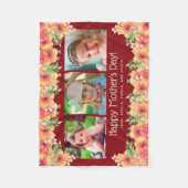 Foto Roze Bloemen Moederdag Deken (Voorkant)