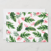 Foto Roze Bloemen Safari Wild One Birthday Kaart (Achterkant)