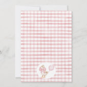 Foto Roze Bow Een Gekke Gans 1e Verjaardag Kaart (Achterkant)