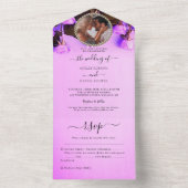 Foto roze bruiloft in één uitnodiging (Binnen)