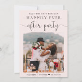 Foto Roze bruiloft Opvang Datum opslaan Aankondiging (Voorkant)