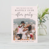 Foto Roze bruiloft Opvang Datum opslaan Aankondiging (Staand voorkant)