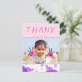 Foto Roze Bubbels Girly Kids Verjaardagsfeest (Staand voorkant)