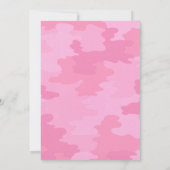 Foto Roze Camouflage Afstuderen Uitnodiging (Achterkant)