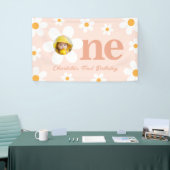 Foto Roze Daisy 1e verjaardagsfeestje Spandoek (Beurs)
