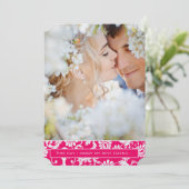 Foto Roze Damask Ik trouw met mijn beste vriendsch Kaart (Staand voorkant)