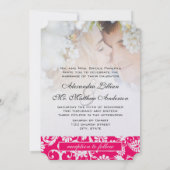 Foto Roze Damask Ik trouw met mijn beste vriendsch Kaart (Achterkant)