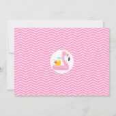 Foto Roze Een in de zon Zwembad 1e verjaardag Kaart (Achterkant)