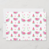 Foto Roze Eén in een Meloen 1e Verjaardag Kaart (Achterkant)