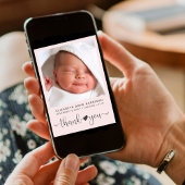 Foto roze geboorte aankondiging