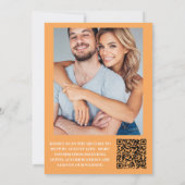 Foto Roze Geel Sinaasappel Wildflowers Bruiloft Kaart (Achterkant)