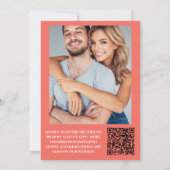 Foto Roze Geel Sinaasappel Wildflowers Bruiloft Kaart (Achterkant)