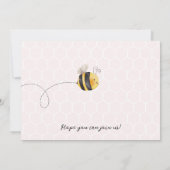 Foto Roze gele bij eerste bijendag 1e verjaardag Kaart (Achterkant)