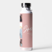 Foto roze girly afstuderen script modern elegant waterfles (Links)