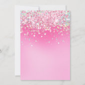 Foto Roze Glitter 11e Verjaardag Kaart (Achterkant)
