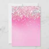 Foto Roze Glitter 13e verjaardag Kaart (Achterkant)