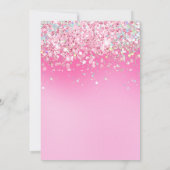 Foto Roze Glitter 17e Verjaardag Kaart (Achterkant)