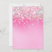 Foto Roze Glitter 18e verjaardag Kaart (Achterkant)