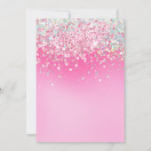 Foto Roze Glitters 10e Verjaardag Kaart (Achterkant)