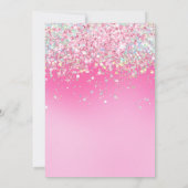 Foto Roze Glitters 12e Verjaardag Kaart (Achterkant)