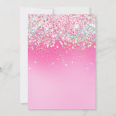 Foto Roze Glitters 1e Verjaardag Kaart (Achterkant)