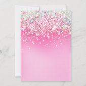Foto Roze Glitters 8e Verjaardag Kaart (Achterkant)