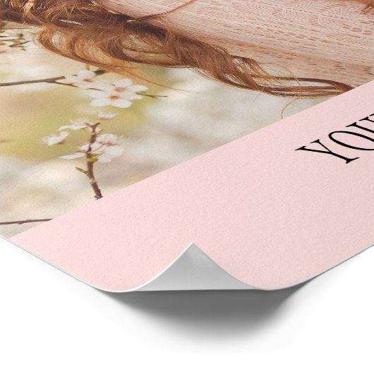 Foto Roze Graduation Party Poster (Hoek)