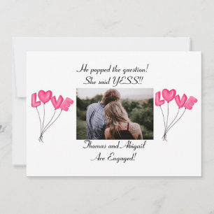 Foto Roze Hart Ballonnen Verlovingsaankondiging Save The Date