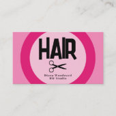 Foto Roze Kapsalon Visitekaartje (Voorkant)