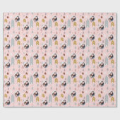 Foto Roze Kerst Cadeaupapier (Vlak)