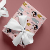 Foto Roze Kerst Cadeaupapier