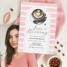 Foto Roze Liefde Broeit Bruidsmeisjesfeestje Kaart