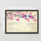 Foto roze marineliefhebber van vogelkerry Blossom  Kaart (Achterkant)