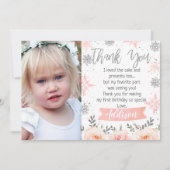 Foto Roze Onederlander Bedankt Card Kaart (Voorkant)