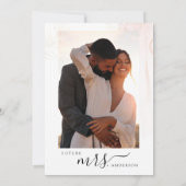 Foto Roze Rood & Goud Bloementuin Vrijgezellenfees Kaart (Achterkant)