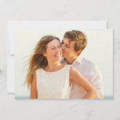 Foto Roze Witte Roos Bloemen Uitnodiging Tot Opsla (Achterkant)