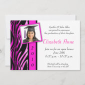 Foto Roze Zebra Pattern Kaart (Voorkant)