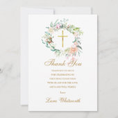 Foto Rozen Floral Gold Bedankkaart (Voorkant)