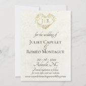 Foto, Rozen & Monogram - Crème Save The Date (Achterkant)