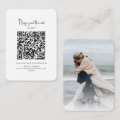 Foto RSVP met QR-code Script Enclosure Kaart (Voorkant / Achterkant)