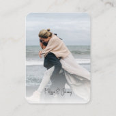 Foto RSVP met QR-code Script Enclosure Kaart (Achterkant)