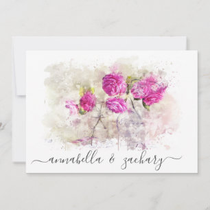 *~* FOTO RSVP QR AR26 Vintage WEDDING Kaart