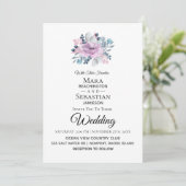 *~* Foto - RSVP - QR FLORAL BOUQUET Weddenschap Kaart (Staand voorkant)