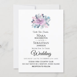 *~* Foto - RSVP - QR FLORAL BOUQUET Weddenschap Kaart