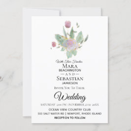 *~* Foto - RSVP - QR ROSE BOUQUET AR12 Wedding Kaart