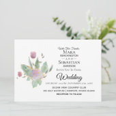 *~* Foto RSVP - QR ROSE BOUQUET Wedding AR12 Kaart (Staand voorkant)