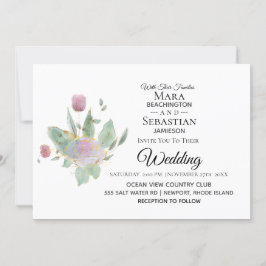 *~* Foto RSVP - QR ROSE BOUQUET Wedding AR12 Kaart