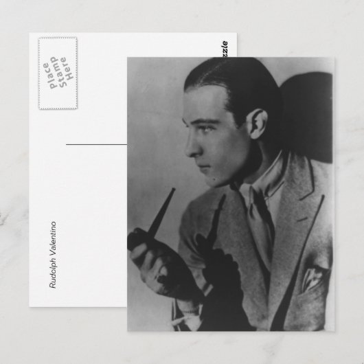  foto Rudolph Valentino Briefkaart (Voorkant / Achterkant)